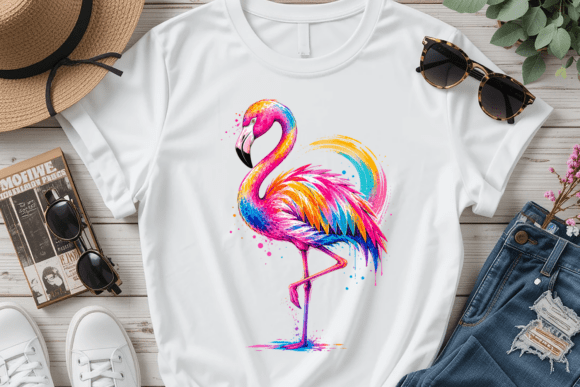 Download Colorful Flamingo Tropical Bird PNG - Premium Resources