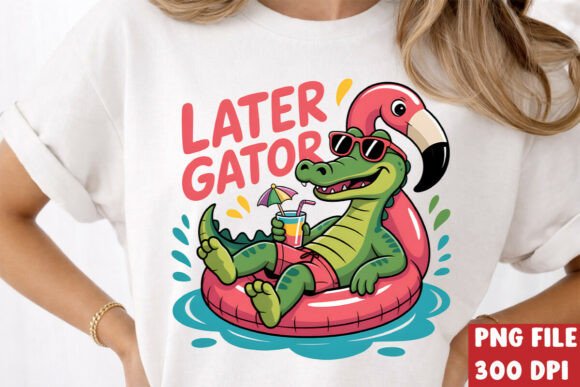 Download Pool Float Flamingo Gator PNG T-Shirt - Premium Resources